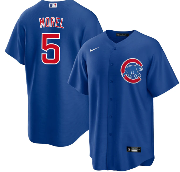 Men's Chicago Cubs #5 Christopher Morel Chicago Blue Cool Base Stitched Baseball Jersey Men's Chicago Cubs #5 Christopher Morel Chicago Blue Cool Base Stitched Baseball Jersey